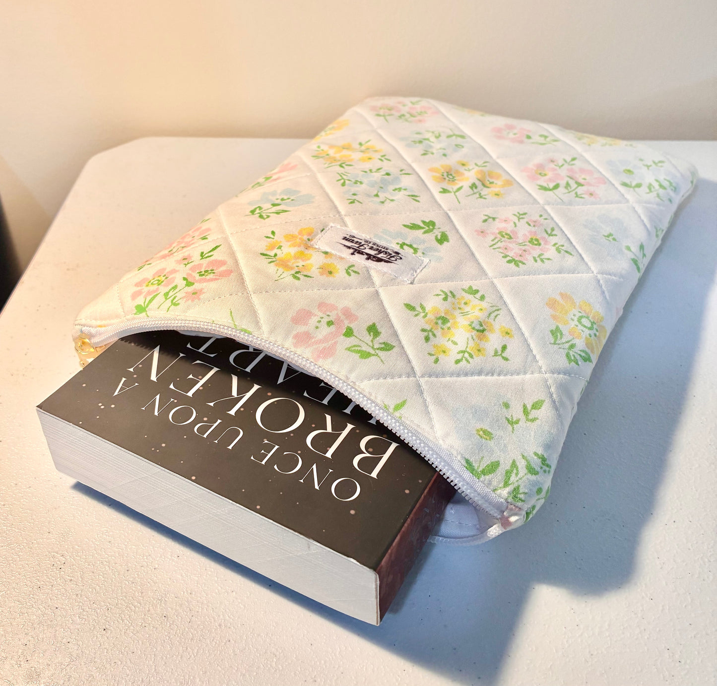 Spring Flowers Zippered Book Sleeve