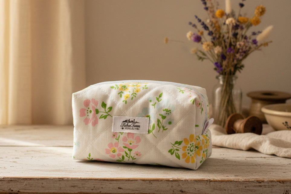 Spring Flowers Small Makeup & Toiletry Bag